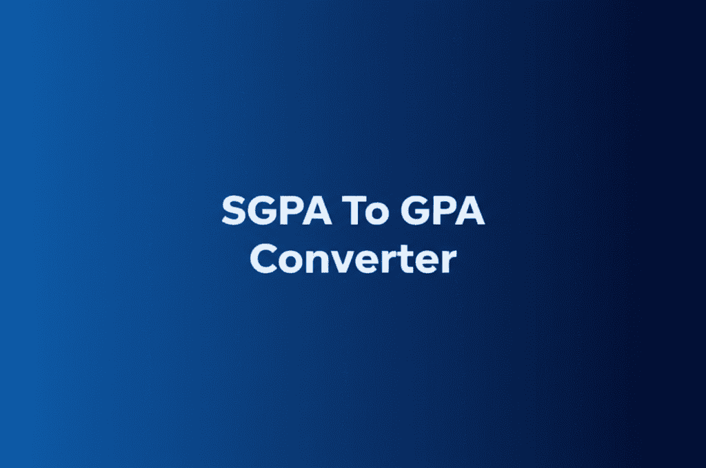 SGPA to GPA Converter