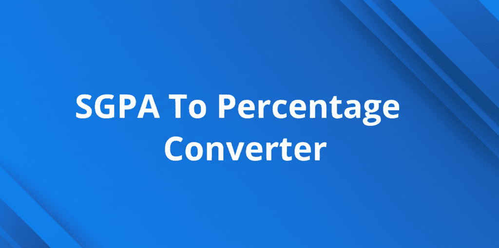 SGPA to Percentage Converter