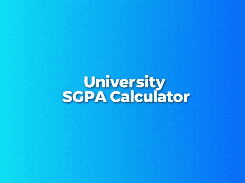 University SGPA Calculator